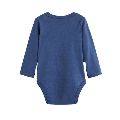 Lot de 2 bodies bébé manches longues ouverture croisée emile Bleu 4 - vertbaudet enfant 