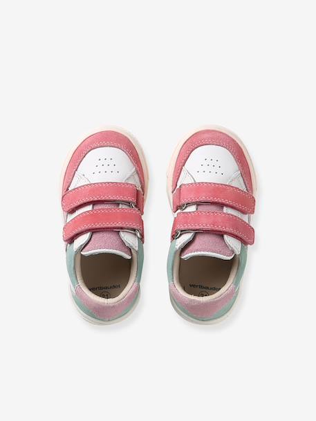 Baskets bébé cuir à scratchs lot blanc+lot violet 4 - vertbaudet enfant 