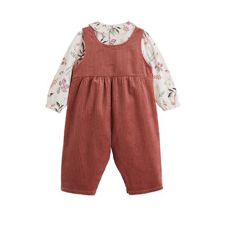 Ensemble salopette bébé en velours côtelé et t-shirt evie Rose 3 - vertbaudet enfant 