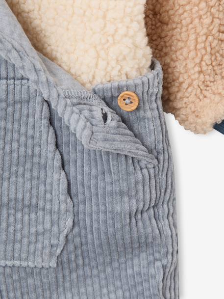 Ensemble salopette et sweat bébé bleu grisé 8 - vertbaudet enfant 