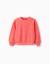 Sweat en coton avec épaules tombantes Corail clair 1 - vertbaudet enfant 