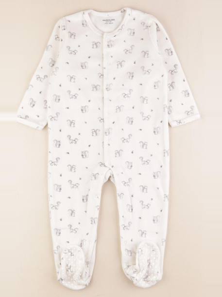 Pyjama velours - 2 ans Blanc, gris 1 - vertbaudet enfant 
