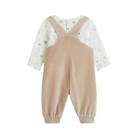 Ensemble salopette bébé en velours et t-shirt eliah Marron 3 - vertbaudet enfant 