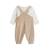 Ensemble salopette bébé en velours et t-shirt eliah Marron 3 - vertbaudet enfant 