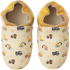 Chaussons bébé cuir souple milo les travaux  - vertbaudet enfant