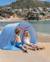 Tente de plage enfant pliante polyester Bleu+Rose 3 - vertbaudet enfant 