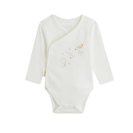 Kit naissance 3 pièces pyjama, body et doudou bébé eliah Ecru 5 - vertbaudet enfant 