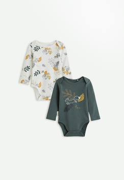 Bébé-Body-Lot de 2 bodies bébé manches longues elliott