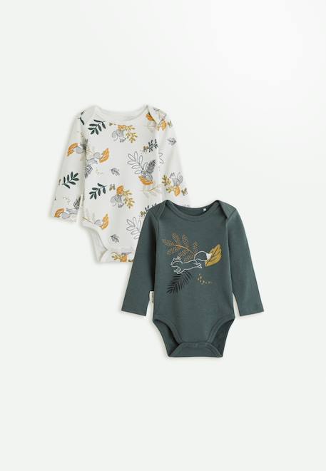 Bébé-Lot de 2 bodies bébé manches longues elliott