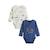 Lot de 2 bodies bébé manches longues ouverture croisée emile Bleu 2 - vertbaudet enfant 
