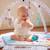 Tapis d'éveil bébé piscine à balles pliable expédition safari Safari, blanc et bleu 3 - vertbaudet enfant 