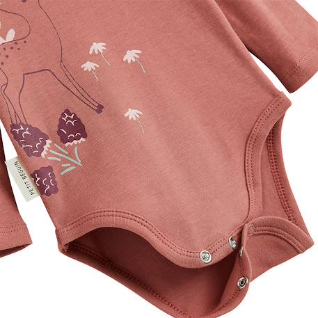 Lot de 2 bodies bébé manches longues evie Rose 3 - vertbaudet enfant 