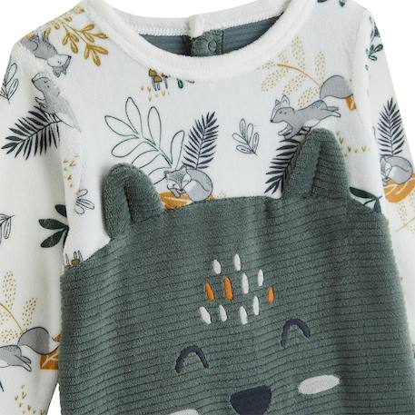 Pyjama bébé en velours elliott Vert 4 - vertbaudet enfant 
