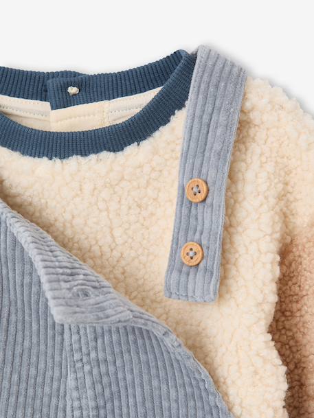 Ensemble salopette et sweat bébé bleu grisé 7 - vertbaudet enfant 