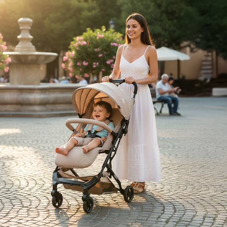 Duo poussette et siège auto Tumbuctu Beige+Noir 2 - vertbaudet enfant 