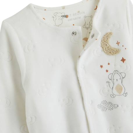 Ensemble bébé gilet et pantalon en velours eliah Ecru 3 - vertbaudet enfant 