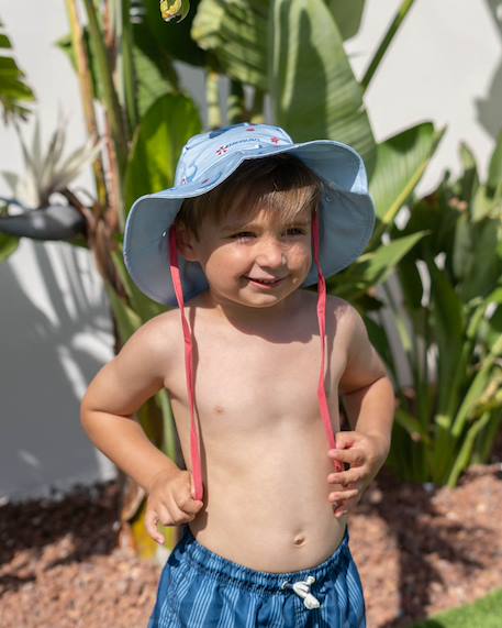 Chapeau enfant en coton protection soleil Bleu 4 - vertbaudet enfant 
