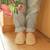 Chaussons bébé cuir souple juliette les coeurs Beige 3 - vertbaudet enfant 