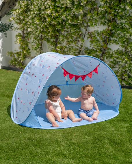 Tente de plage enfant pliante polyester Bleu+Rose 1 - vertbaudet enfant 