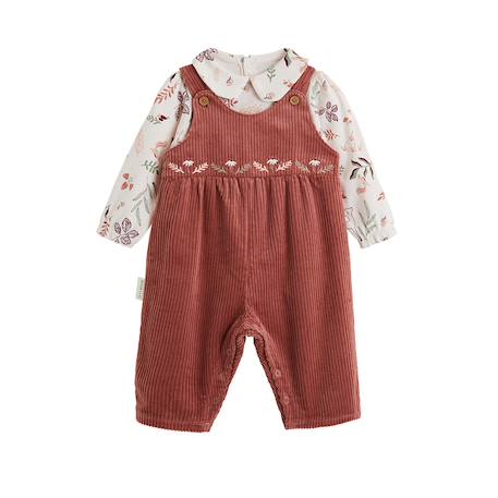 Ensemble salopette bébé en velours côtelé et t-shirt evie Rose 2 - vertbaudet enfant 