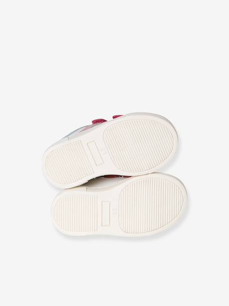 Baskets bébé cuir à scratchs lot blanc+lot violet 5 - vertbaudet enfant 