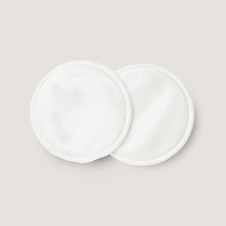 Lot de 6 coussinets d'allaitement lavables en soie blanc Blanc 4 - vertbaudet enfant 