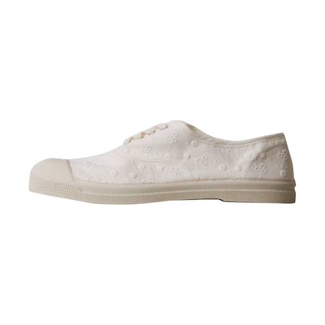 Tennis à lacets broderie Ecru 2 - vertbaudet enfant 