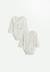 Lot de 2 bodies bébé manches longues ouverture croisée eliah Ecru 1 - vertbaudet enfant 