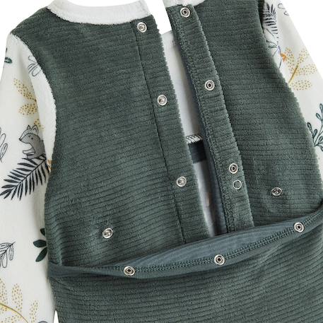 Pyjama bébé en velours elliott Vert 5 - vertbaudet enfant 