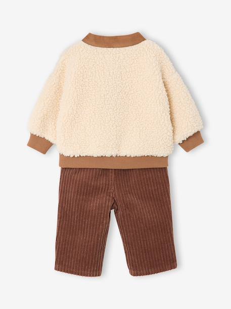 Ensemble bébé garçon sweat et pantalon cacao 4 - vertbaudet enfant 