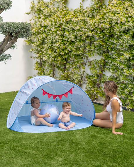 Tente de plage enfant pliante polyester Bleu+Rose 5 - vertbaudet enfant 