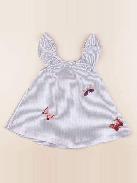 Robe - 2 ans Blanc, bleu 1 - vertbaudet enfant 