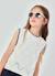 Pull sans manches fille en coton Blanc 1 - vertbaudet enfant 