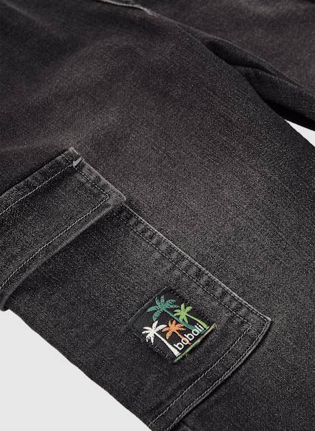 Pantalon enfant en jean Gris 4 - vertbaudet enfant 