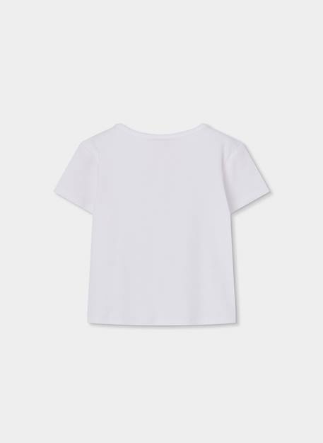 T-shirt fille en coton Blanc 3 - vertbaudet enfant 