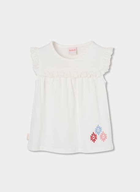 T-shirt fille coton Blanc 3 - vertbaudet enfant 