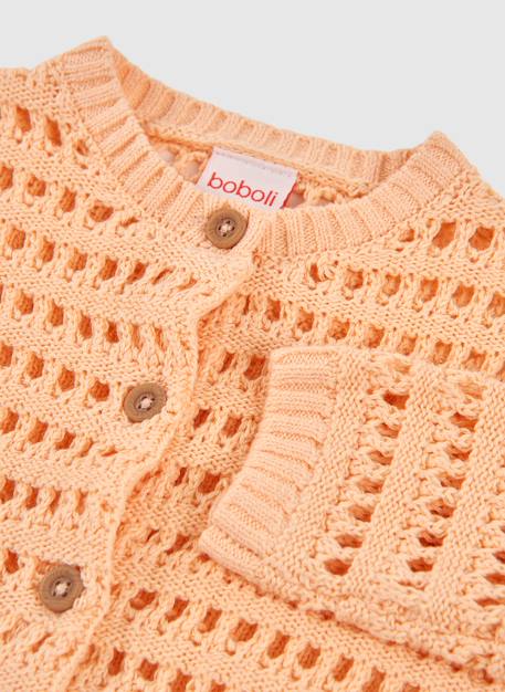 Gilet bébé tricot Orange 4 - vertbaudet enfant 