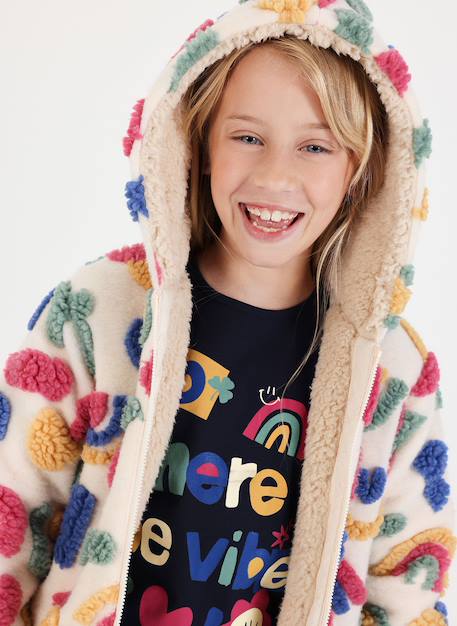 Manteau fille imprimé Blanc 1 - vertbaudet enfant 