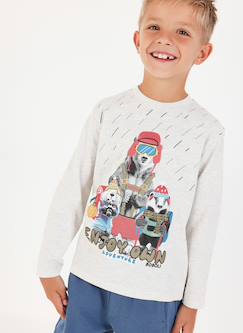 T-shirt maille garçon imprimé animaux  - vertbaudet enfant