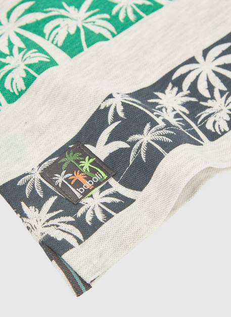 Polo en coton imprimé pour garçon Gris 4 - vertbaudet enfant 
