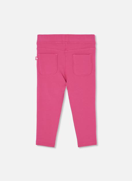 Pantalon fille molleton élastique Pink 3 - vertbaudet enfant 