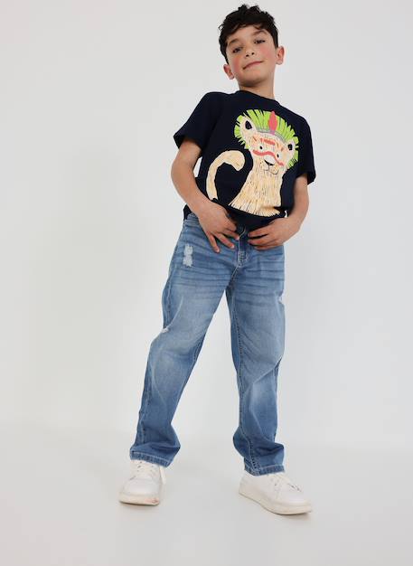 Pantalon enfant denim  - vertbaudet enfant