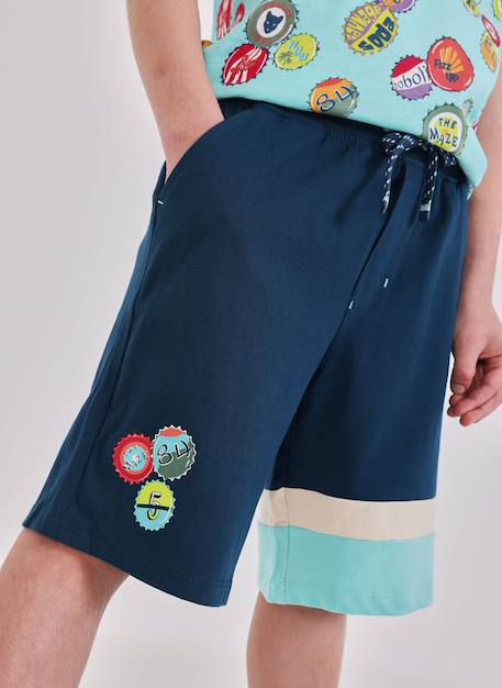 Bermuda garçon en tricot Vert 1 - vertbaudet enfant 