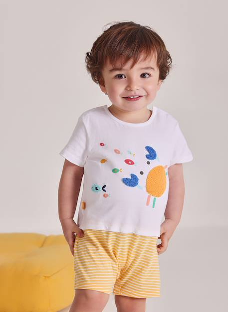 Barboteuse bébé Blanc 1 - vertbaudet enfant 