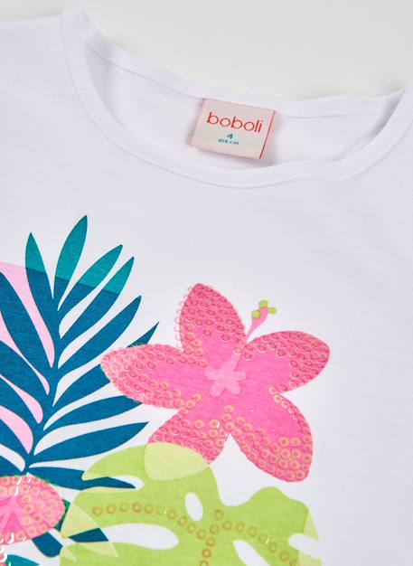 T-shirt fille manches longues coton Blanc 4 - vertbaudet enfant 
