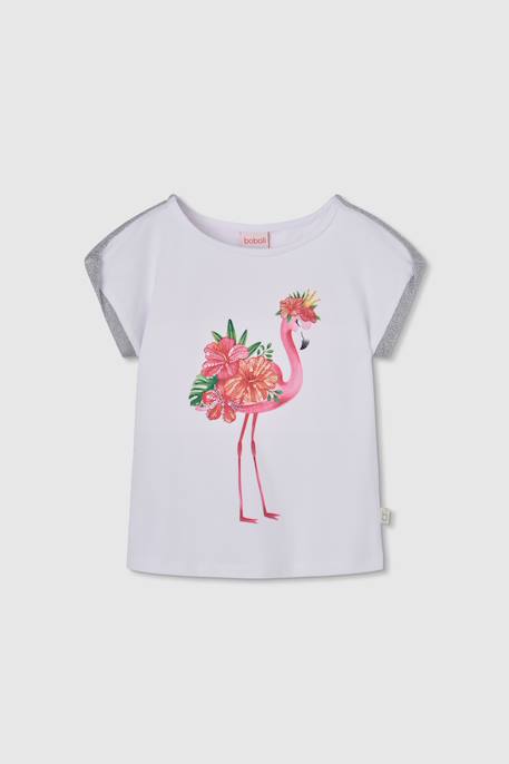 T-shirt fille coton Blanc 2 - vertbaudet enfant 