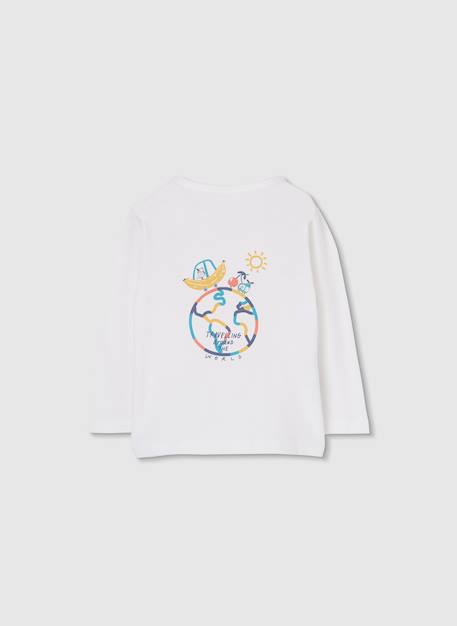 T-shirt bébé en maille de coton Blanc 3 - vertbaudet enfant 