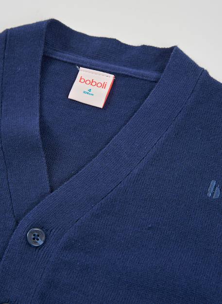 Cardigan à boutons garçon Bleu 4 - vertbaudet enfant 