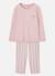 Pyjama en maille fille à rayures avec broderie Pink 3 - vertbaudet enfant 