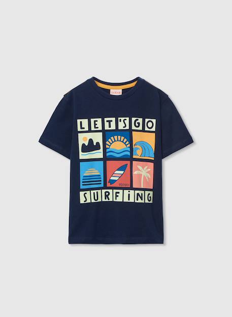 T-shirt enfant en coton Bleu 1 - vertbaudet enfant 